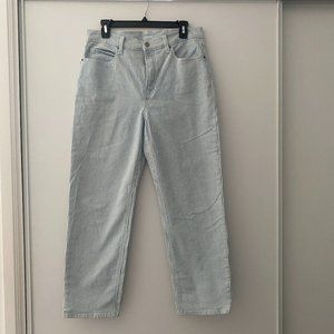 Old Navy Blue and White Striped Straight Leg Jeans